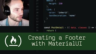 Creating a Footer with MaterialUI (P5D5) - Live Coding with Jesse