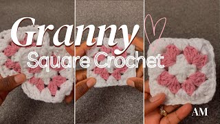 BEGINNERS Guide to CROCHET: How To make PERFECT GRANNY SQUARES ❤ + EASY SCARF Tutorial 🧣✨