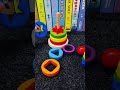 baby wooden toys stacking ring tower 1 set rainbow colourful toys for kids #amazingtoys #shorts