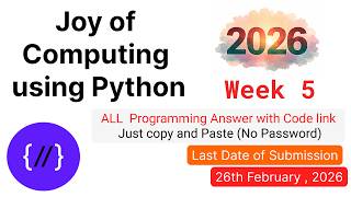 NPTEL Joy of Computing Using Python Week 5 🔥 All Programming Solutions + Code Link (2026)