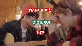 MARK & HAECHAN 첫 눈 (EXO) Acoustic Cover 1시간 + Mistletoe (Justin Bieber) | NCT 마크 해찬 노래