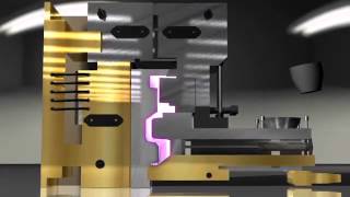 3d animation Die casting Process