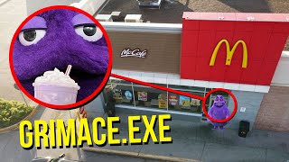 DRONE CATCHES GRIMACE AT HAUNTED MCDONALD'S!! (HE CAME AFTER US)
