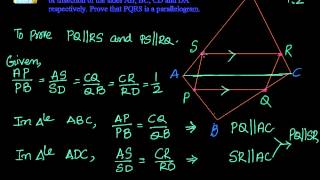 Triangles : Application of Basic Proportionality theorem - Example