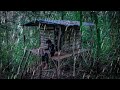 CAMPING IN HEAVY RAIN, BUILDING A WOVEN BAMBOO HOUSE IN HEAVY RAIN, BUSHCRAFT SHELTER