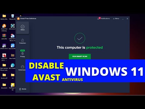 how to disable avast antivirus on windows 11 | how to disable avast ?