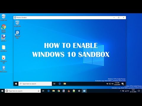 How to enable Windows 10 sandbox