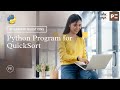 Python Interview Question | Python Program for QuickSort | Perfect eLearning