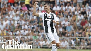 Cristiano Ronaldo scores on Juventus debut amid pitch invaders' welcome