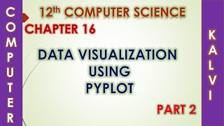 12th CS - CHAPTER 16 - DATA VISUALIZATION USING PYPLOT - PART 2