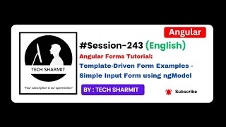 Template Driven Form Example | Angular tutorial in English (Session-243)