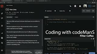 Codewars 7 kyu Filter Coffee Javascript