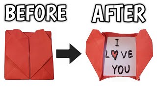 How To Make Origami Heart Box And Envelope Easy |Make Easy Origami