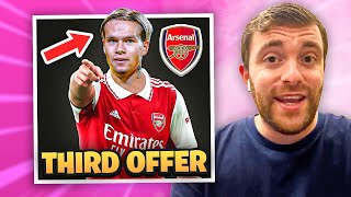 Arsenal’s CONFIRMED Third Offer To Sign Mykhaylo Mudryk! | Mikel Arteta Wants Midfield Transfer?