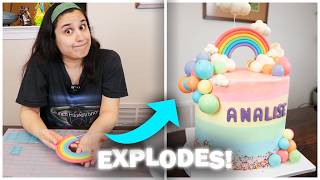 DIY Rainbow Layered Pinata Cake [Candy Explosion]