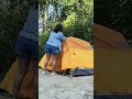 Setting up tent - The North Face Stormbreak 3 #canada #summer #camping #travel #love #woods