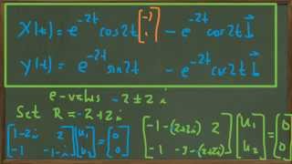 Solving DE systems with complex eigenvalues