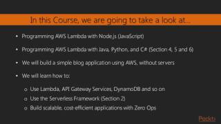Learning AWS Lambda : The Course Overview | packtpub.com