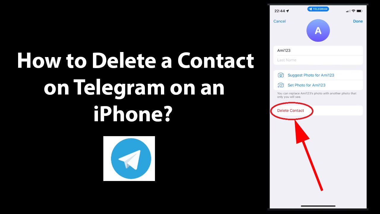 How To Delete A Contact On Telegram On An IPhone? - YouTube