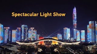 China's National Day with spectacular light show