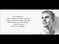 Justin Bieber - Friends (Lyrics)