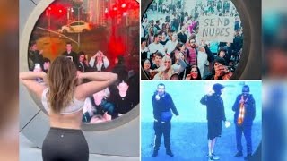 AVA LOUISE OnlyFans DIGITAL HOOKER Flashes Her Breasts On New York To Dublin Portal Outrages ALL ?