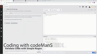 Codewars 8 kyu Validate Code with Simple Regex JavaScript