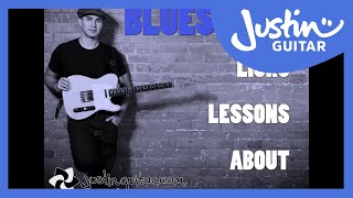 The JustinGuitar Blues Licks App for iOS - 56 Cool Blues Lick lessons on your iPad or iPhone.
