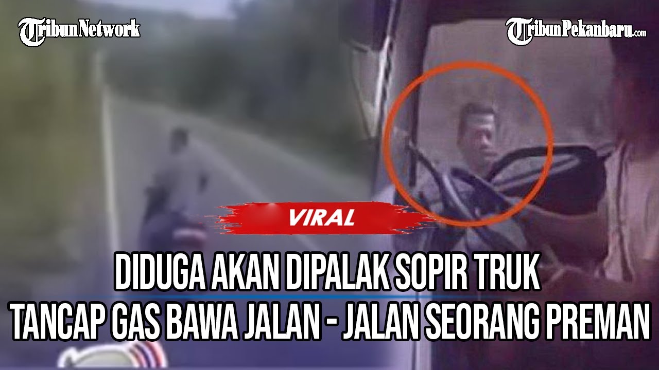 VIRAL Diduga Akan Dipalak Sopir Truk Tancap Gas Bawa Jalan - Jalan ...