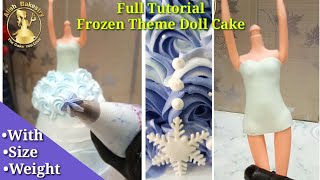 Beautiful Doll Cake Decorating/ Princess Doll Cake / Frozen Theme Cake / Doll Cake