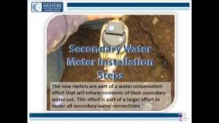 Secondary Water Meter Installation Steps