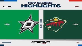 NHL Highlights | Stars vs. Wild  - November 12, 2023