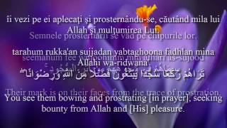 Holy Quran Surat Al-Fath [48:28-29]! Romanian and English translation. Arabic transliteration.