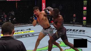 Israel Adesanya first dodge then left hook on Costa in slow motion | UFC | MMA