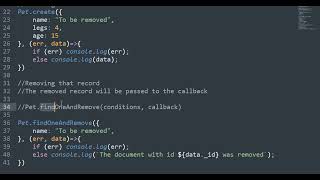 NodeJS - Find and remove a record with Mongoose