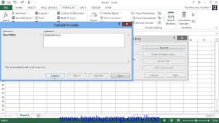 Excel 2013 Tutorial Error Checking Microsoft Training Lesson 17.4