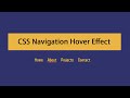 CSS Navigation Hover Effect | csPoint