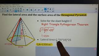 SA Pyramid must find Slant height first