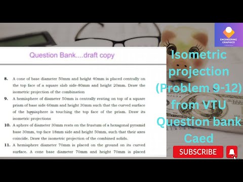 Isometric Projection (Problem 9-12) From VTU Question Bank Engineering ...