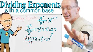 Dividing Exponents with the Same Base ⭐ Exponent Rules ⭐Powers