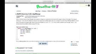 Exercise 5.20 (digitRange) Java Tutorial || Practice-It
