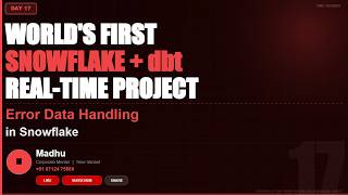 Error Data Handling in Snowflake | Time Variant #Snowflake #ErrorHandling