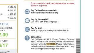 Sutter Health Simplified Billing