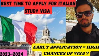 WHEN YOU SHOULD APPLY FOR ITALIAN STUDY VISA?🇮🇹BEST TIME  FOR ITALIAN VISA APPLICATION#studyinitaly