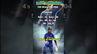 Virat Kohli Innings vs Pakistan In T20 World Cup 🏏#shorts #indvspakhighlights  #viratkohlistatus
