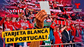 Árbitra muestra una tarjeta blanca en un partido en Portugal | Telemundo Deportes