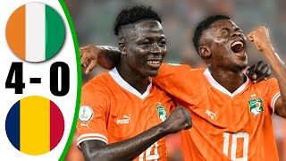 Ivory Coast vs Chad 4-0 - All Goals & Highlights - 2024