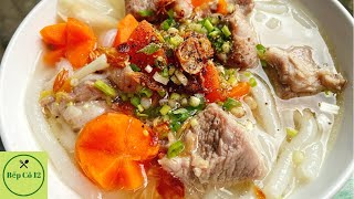 Bánh Canh Sườn Heo: Bí quyết nấu Bánh Canh sườn đặc biệt thơm ngon đơn giản -Bếp Cô 12