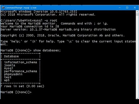 Connect To MySQL Through Command Prompt CMD - Windows 10 - YouTube