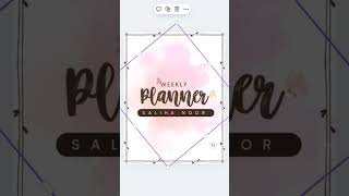 How to create weekly planner in canva step by step tutorial